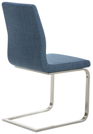 2-delige set eetkamerstoelen Bolfert Stof, Blauw