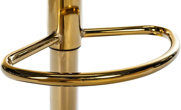 Barkruk Braga Goud Fluweel, Creme