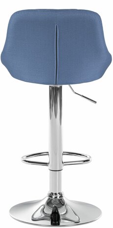 Barstoel Lozia Stof chroom, Blauw