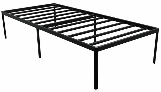 Metalen bed Himlan 200x90x41 cm, Zwart