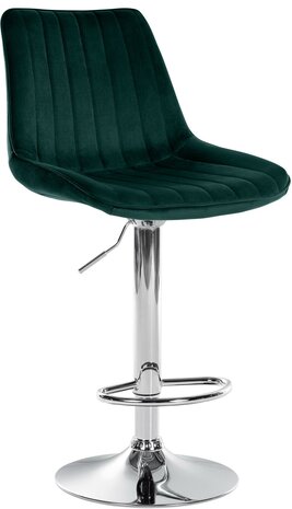 Barkruk Tino Fluweel chroom, Groen