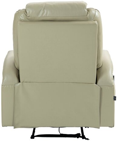 Fauteuil Hiplir met massagefunctie kunstleer, Creme