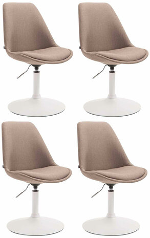 4-delige set stoelen Miverack W Stof, Taupe