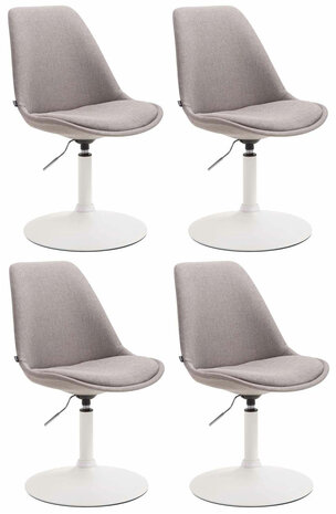 4-delige set stoelen Miverack W Stof, Grijs