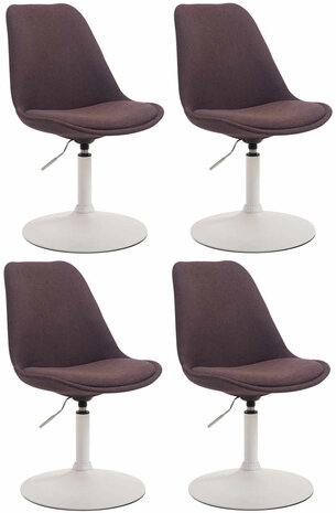 4-delige set stoelen Miverack W Stof, Bruin