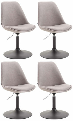 4-delige set stoelen Miverack B Stof, Grijs