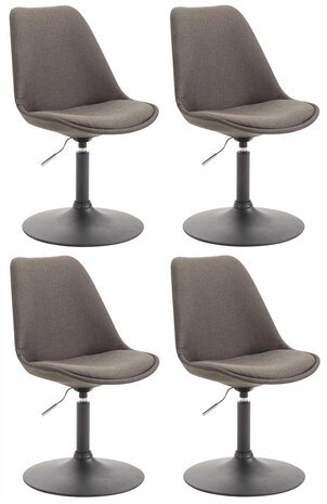 4-delige set stoelen Miverack B Stof, Grijs