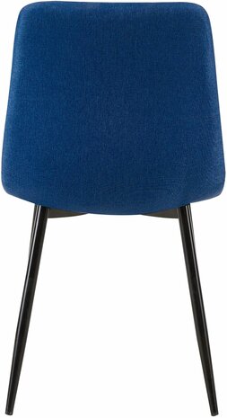 4-delige set eetkamerstoelen Entibas Stof, Blauw