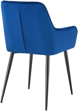 Eetkamerstoel Firndili Fluweel, Blauw