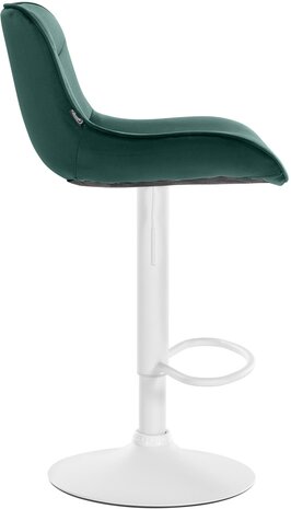 Barkruk Venoro fluweel wit, Groen