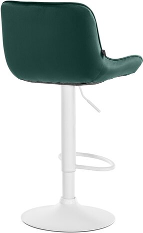 Barkruk Venoro fluweel wit, Groen