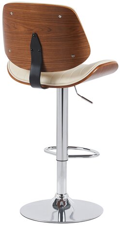 Barstoel Clowsan Kunstleer chroom, Creme