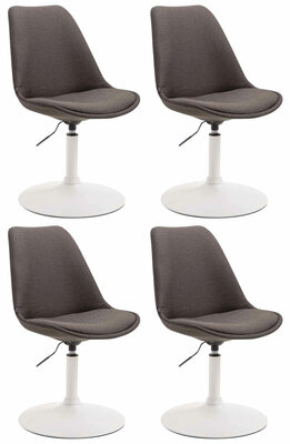 4-delige set stoelen Miverack W Stof, Grijs