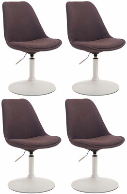 4-delige set stoelen Miverack W Stof, Bruin